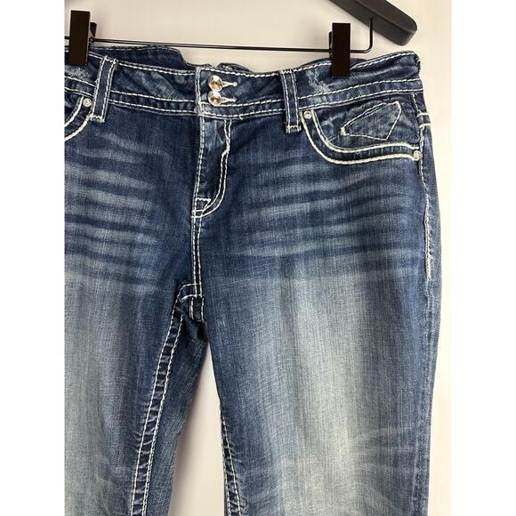 Vigoss The New York Capri Jeans Embellished Thick Stitch Women's Plus Size 20 - Picture 10 of 16